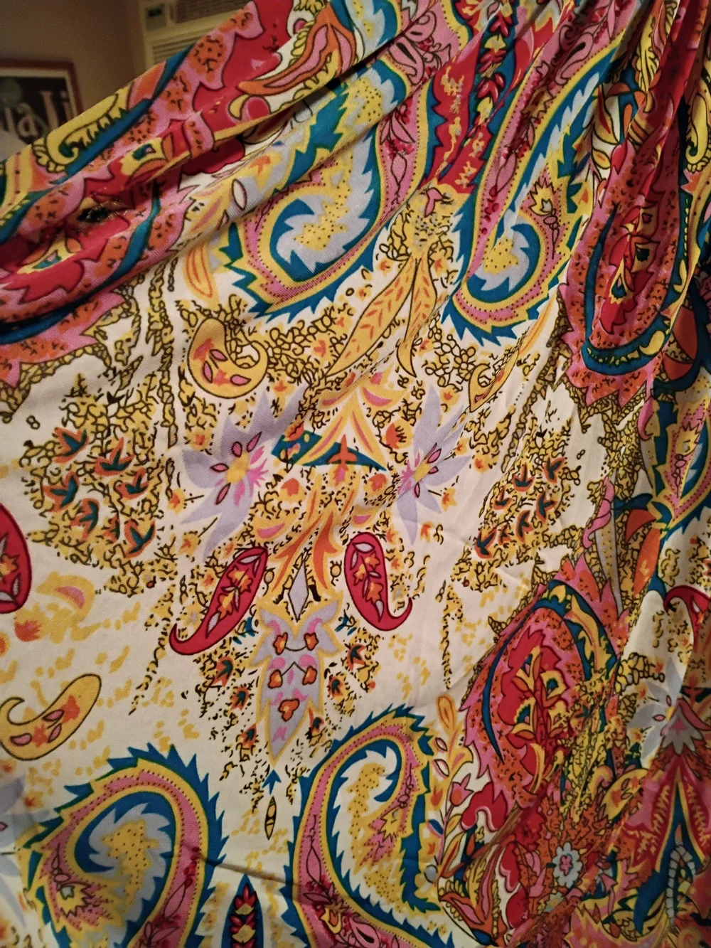 NWT Colorful Sleeveless Paisley Smocked Midi Dress - Picture 6 of 6